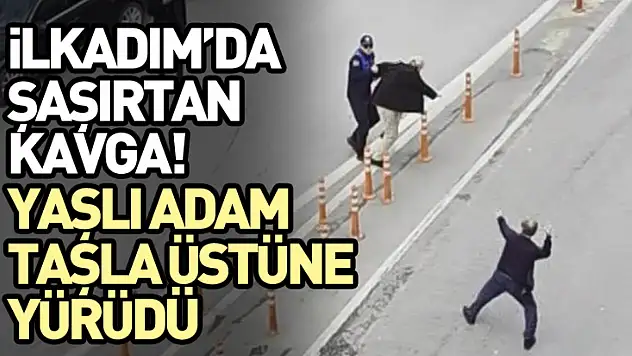 İlkadım'da Şaşırtan Kavga! Yaşlı Adam Taşla Üstüne Yürüdü