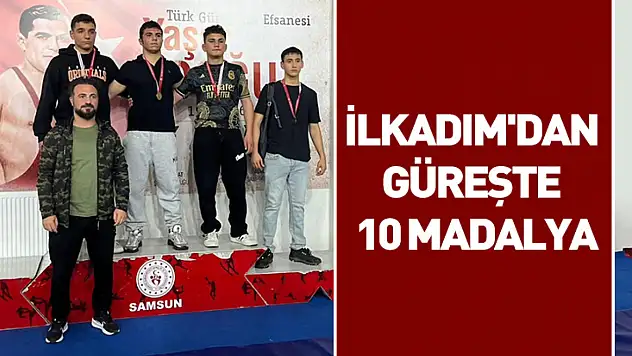 İlkadım'dan güreşte 10 madalya