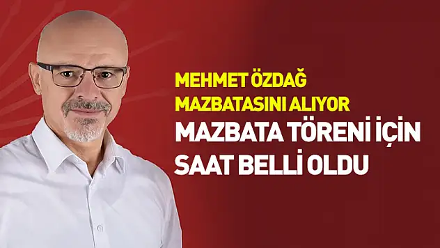 Mehmet Özdağ'ın mazbata töreni için saat belli oldu