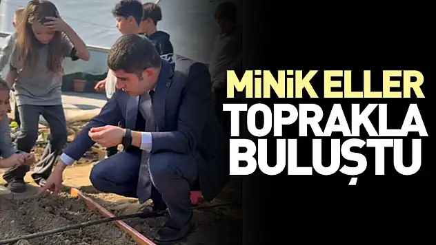 Minik eller toprakla buluştu