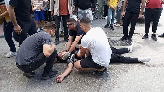 Motorsiklet sürücüsü yaralandı