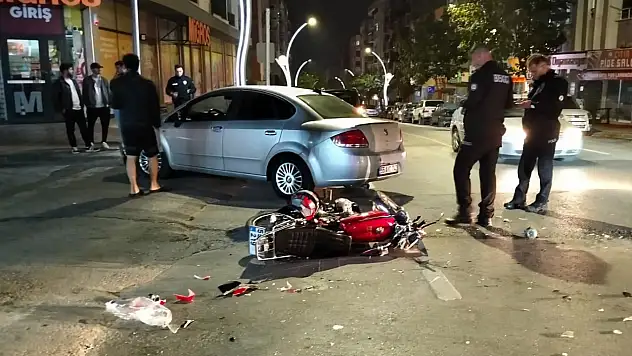 Motosiklet sürücüsü kazada yaralandı