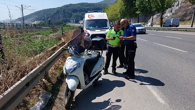 Motosikletin sürücüsü yaralandı
