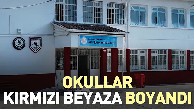 Okullar kırmızı beyaza boyandı