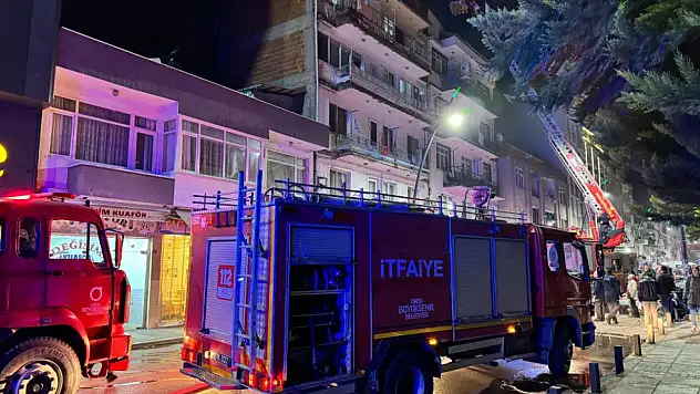 Ordu da çatı yangını