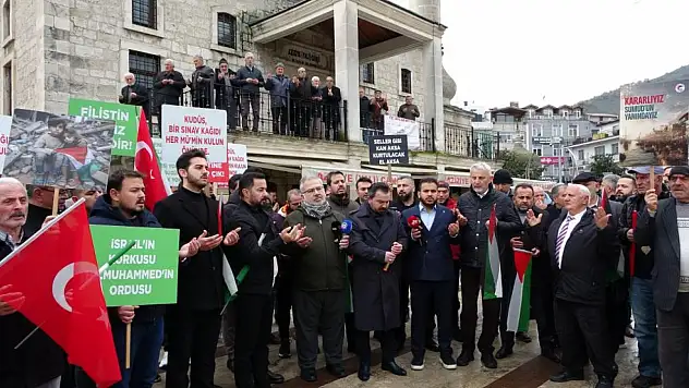 Ordu'da Filistin'e destek, İsrail'e tepki