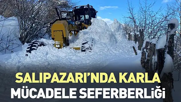 Salıpazarı'nda Karla Mücadele Seferberliği