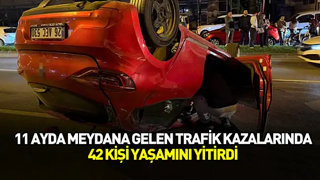 Samsun'da 11 ayda meydana gelen trafik kazalarında 42 kişi yaşamını yitirdi