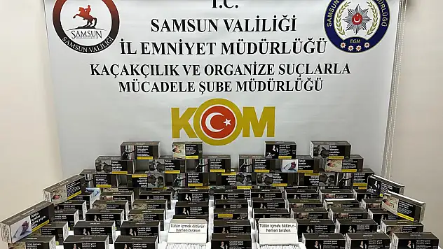 Samsun'da 15 bin doldurulmuş makaron ele geçirildi