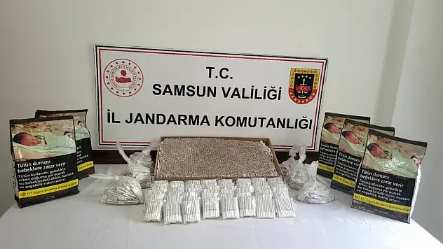 Samsun'da bandrolsüz tütün operasyonu