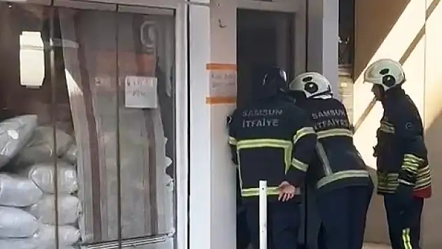 Samsun'da bir tekstil mağazasında yangın çıktı