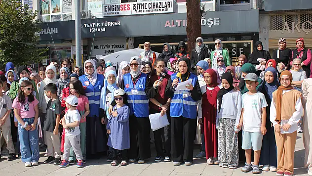 Samsun'da çocuklardan Gazze'ye barış mesajı