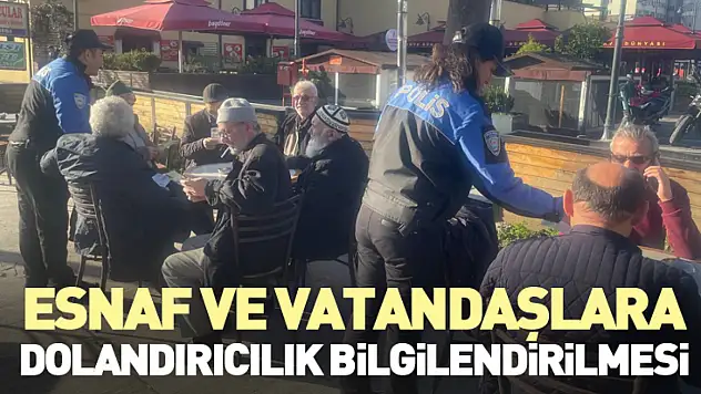 Samsun'da Esnaf ve Vatandaşlara Dolandırıcılık Bilgilendirmesi