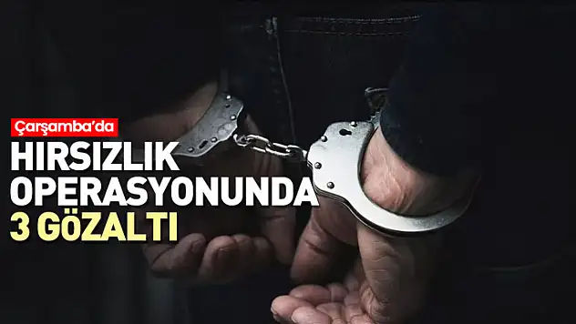 Hırsızlık operasyonunda 3 gözaltı