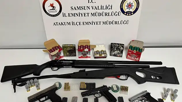 Samsun'da mühimmat ele geçirildi