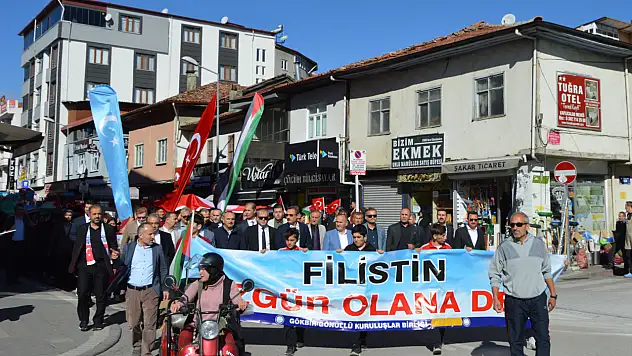 Samsun'da 'Nehirden denize özgür Filistin' yürüyüşü yapıldı