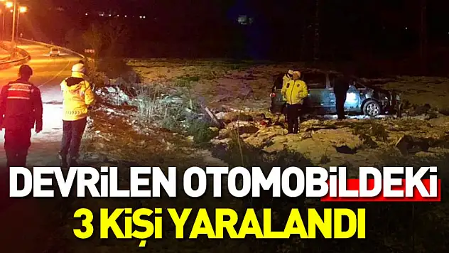 Samsun'da otomobil tarlaya devrildi: 3 yaralı