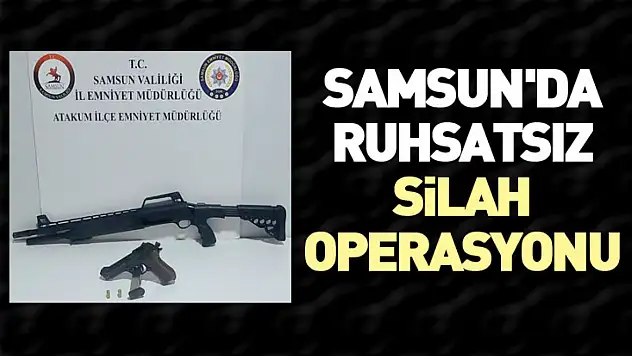 Samsun'da ruhsatsız silah operasyonu