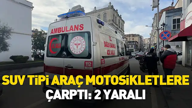 Samsun'da SUV tipi araç motosikletlere çarptı: 2 yaralı