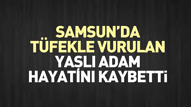 Samsun'da Tüfekle Vurulan Yaşlı Adam Hayatını Kaybetti