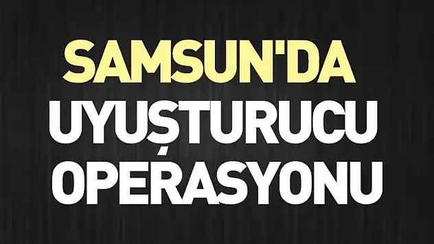 Samsun'da uyuşturucu operasyonu