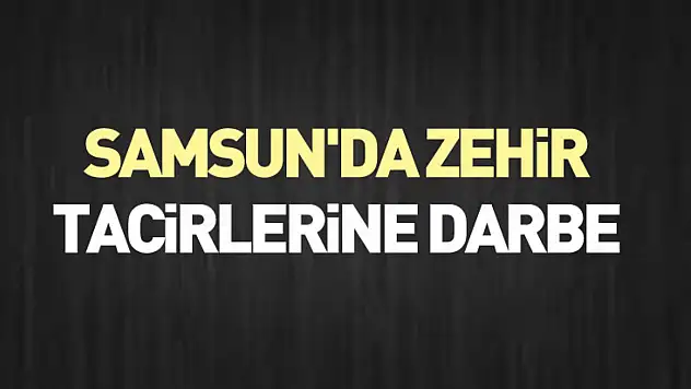 Samsun'da zehir tacirlerine darbe