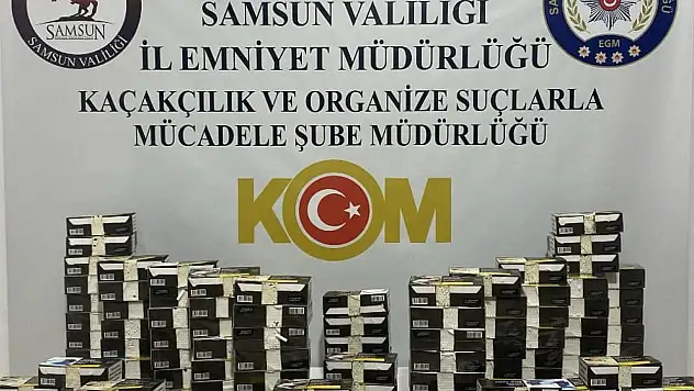 Samsun Polisi Kaçak Makaron Ele Geçirdi