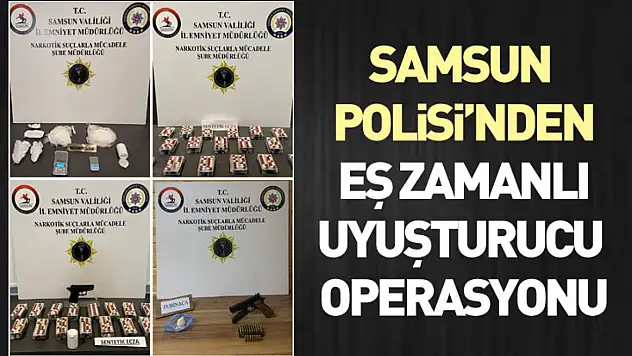 Samsun Polisi'nden Eş Zamanlı Uyuşturucu Operasyonu