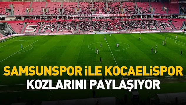 Samsunspor ile Kocaelispor kozlarını paylaşıyor