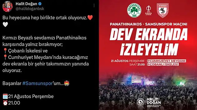 Samsunspor'un Avrupa sınavı meydanlarda izlenecek