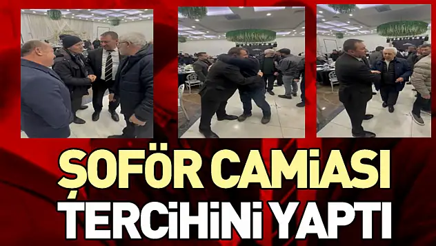 Şoför camiası tercihini yaptı