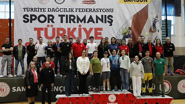 Spor Tırmanış Büyükler Türkiye Şampiyonası Samsun'da tamamlandı