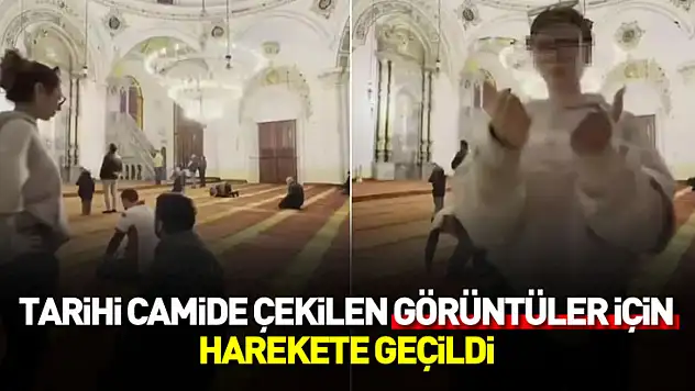 Tarihi camide çekilen görüntüler için harekete geçildi