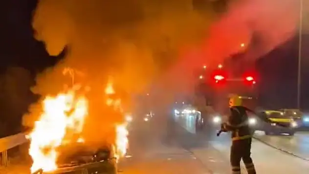 Cayır cayır yanarak, küle döndü!