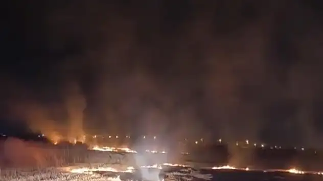 Tekirdağ'da alevler geceyi aydınlattı