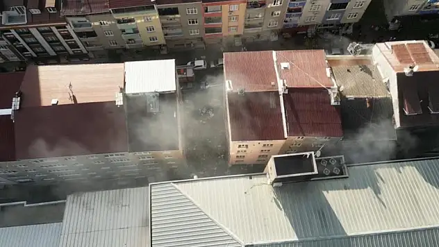 Tekstil atölyesinde korkutan yangın