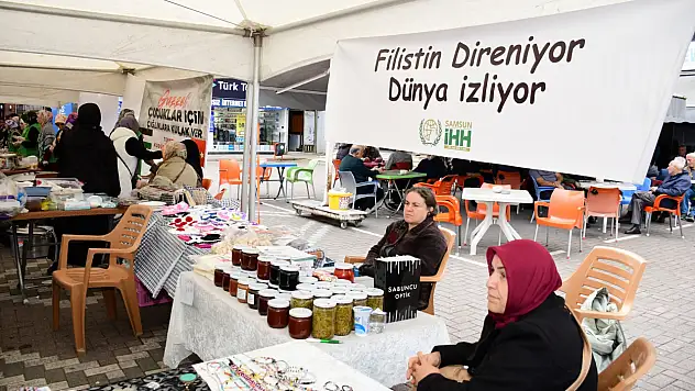 Terme'de Gazze'ye destek kermesi düzenlendi