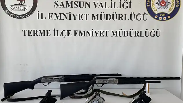 Terme'de ruhsatsız silah operasyonu