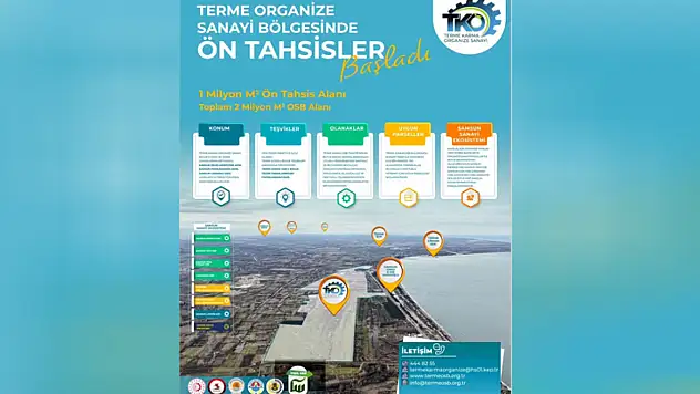 Terme Karma OSB'de Ön Tahsisler başladı