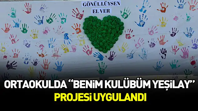 terme ortaokulunda 'benim kulübüm yeşilay' projesi uygulandı