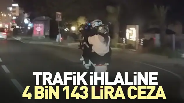 Trafik ihlaline 4 bin 143 lira ceza