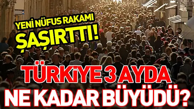 Türkiye 3 ayda ne kadar büyüdü? yeni nüfus rakamı şaşırttı!