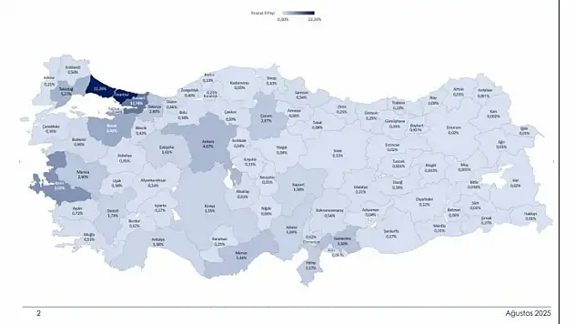 Türkiye'de 45 ilin ihracatı yılın ilk 8 ayında arttı