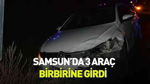 Üç araç birbirine girdi: 3 yaralı