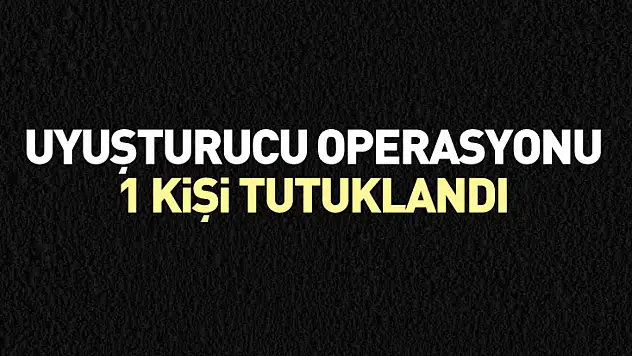 uyuşturucu operasyonu: 1 kişi tutuklandı