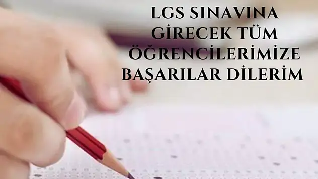Vali Aksoy'dan LGS öncesi öğrencilere mesaj