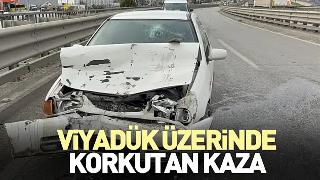 Viyadük Üzerinde Korkutan Kaza