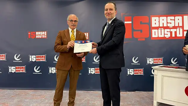 Yeniden Refah Partisi'nden Samsun'a Teşekkür Belgesi