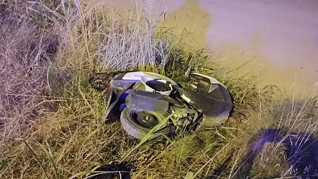 Yoldan çıkan sürücü kaza yaptı