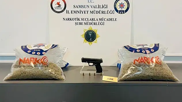 Zehir Operasyonu: 2 Kilo Skunk ve Ruhsatsız Silah Ele Geçirildi